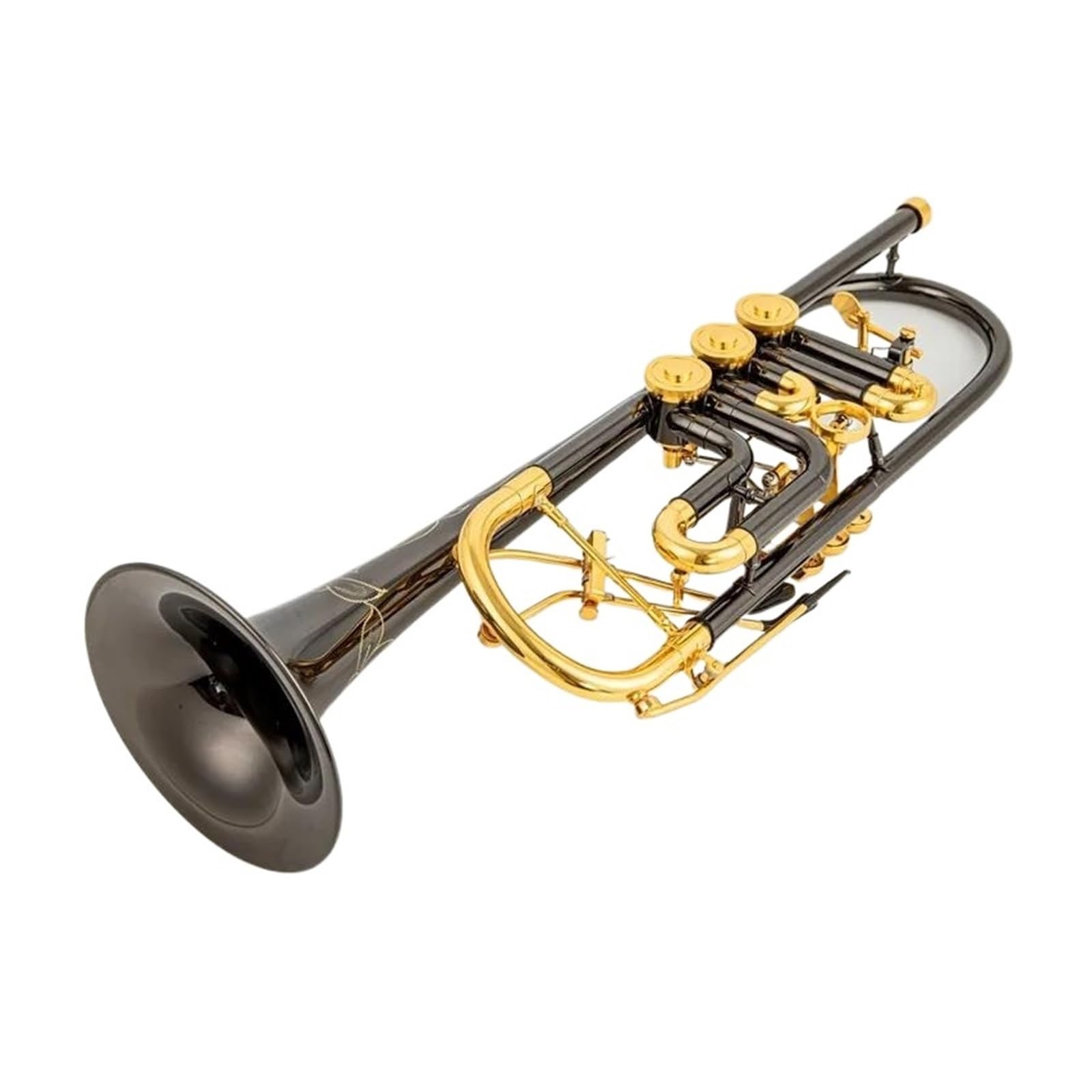 Trombe Tromba in SIB Si Bemolle Chiave Piatta in Ottone Strumenti Musicali A Tromba Professionali con Custodia in Pelle