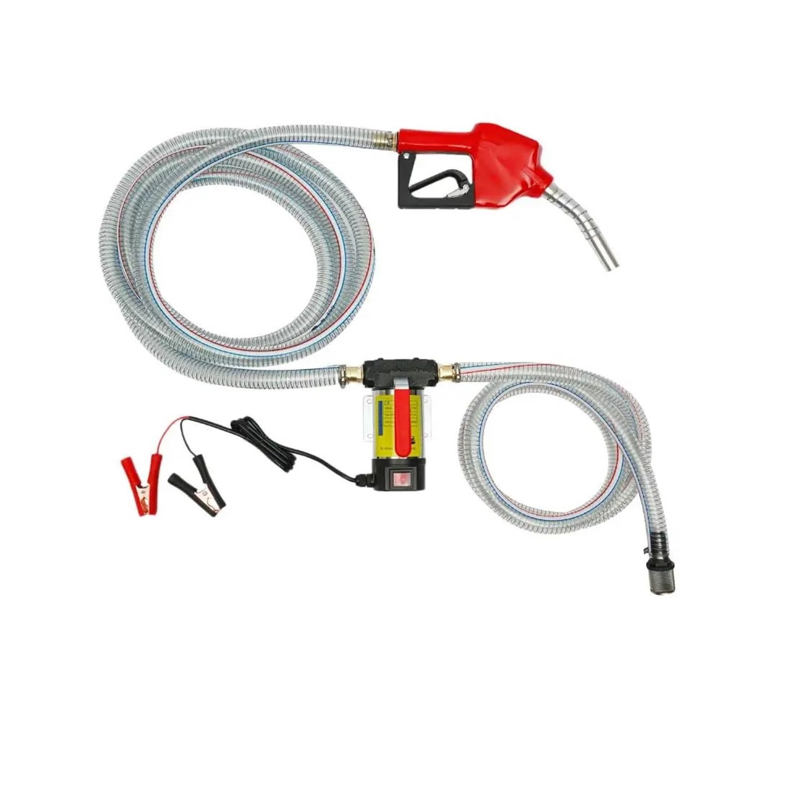 Pompa oleju napędowego Pompa oleju napędowego opałowego z wężem Elektryczny samozasysający pistolet automatyczny 12 V 45 l(Red)