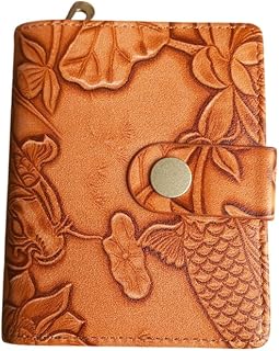 Elegant Women Hand Wallet With Beautiful Rose Pattern - Modern Portmonet In Multi Color - Distinctive Design And High Quality Materials - Perfect For Cards And Money (Camel Small)