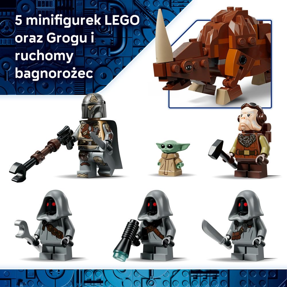 LEGO Star Wars Piaskoczołg wędrownych Jawów i bagnorożec 75453 | Model czołgu, pojazd z Gwiezdnych Wojen, prezent dla fana Star Wars 14+, klocki konstrukcyjne dla nastolatków, 1683 elementy