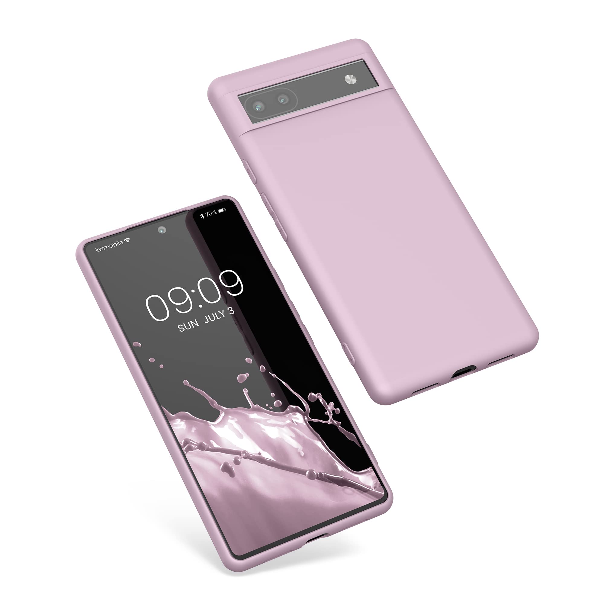 Kwnobile Handyhülle Für Google Pixel 6a – Transparente TPU Hülle Mit Pink-Blau Farbverlauf