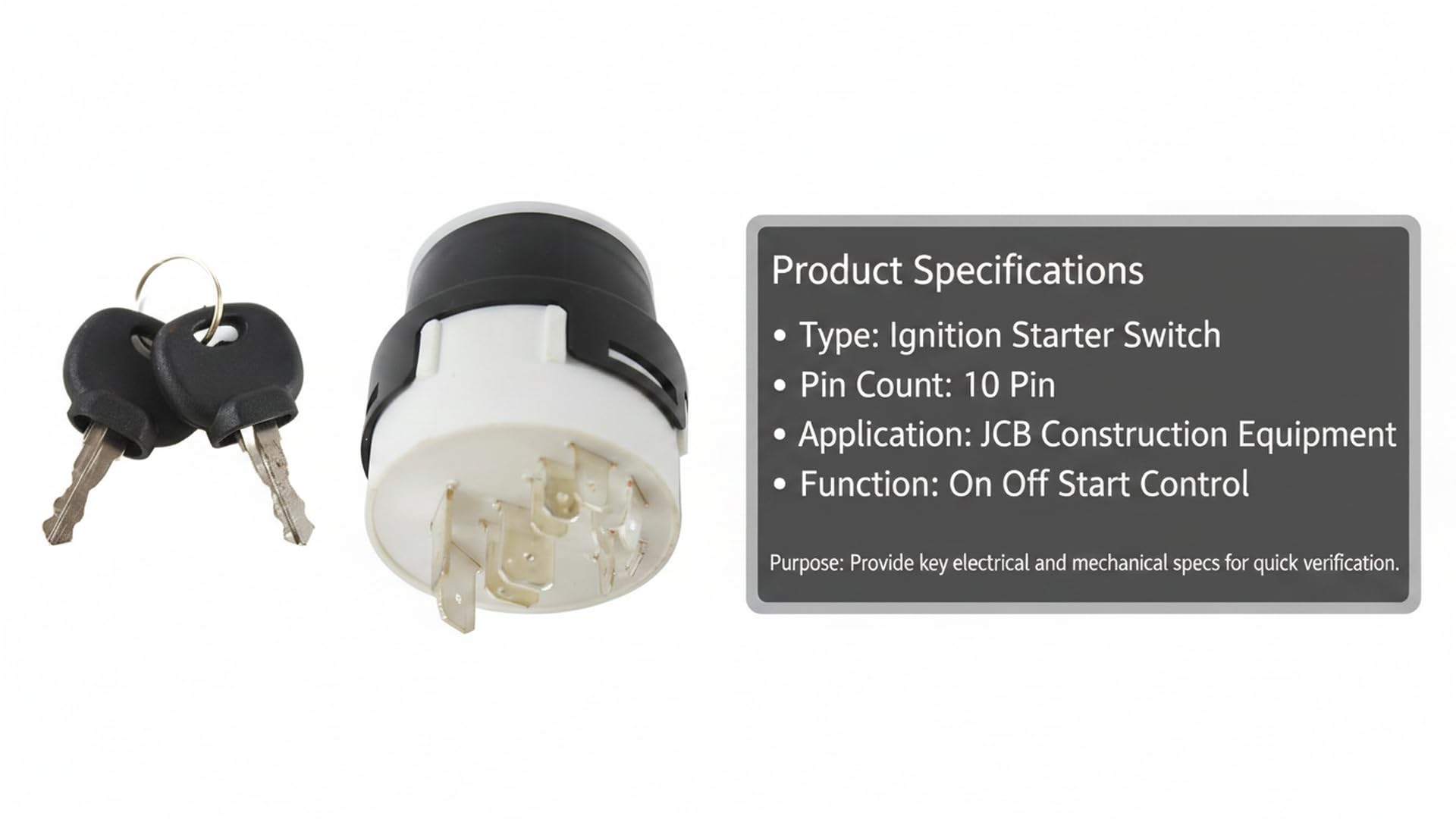 Amazon.com: SINOCMP 701-80184 Ignition Switch 50988 701-45500 for