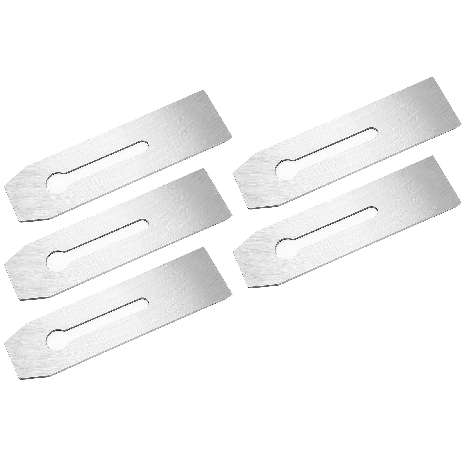 SIXRUN Lama per Pialla Lama da Taglio in Acciaio Ad Alto Tenore di Carbonio 51 Mm 5 Pezzi Trattata Termicamente Resistente all'usura Facile da Usare per Pialle per la Lavorazione del Legno Falegnami
