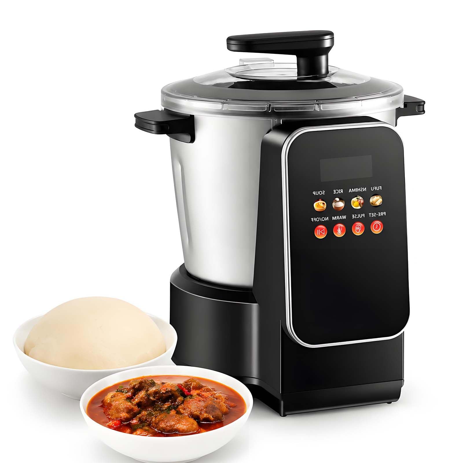 Automatyczna Maszyna Do Fufu (900W,6L) Z Funkcją Utrzymywania Ciepła | Utrzymywanie Stałej Temperatury I Funkcja Programowania Z 24-Godzinnym Wyprzedzeniem,Automatyczne Gotowanie