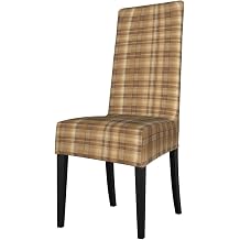 Dining Chair Slipcover Brown Glen Plaid Print Parson Chair Covers, Removable Chair Covers for Dining Room, High Back Chair Slipcovers for Home, Restaurant, Banquet