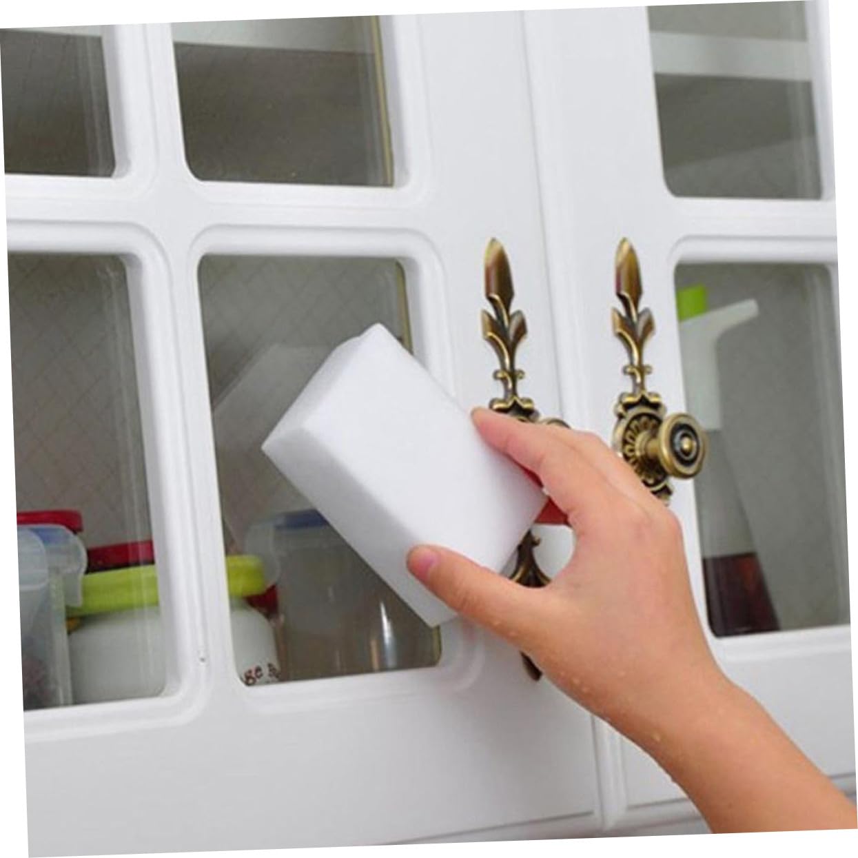 20 pièces Éponge Nettoyante Nano Blanche Accessoire Cuisine Salle de Bain Multi-Usage Détachant pour Vaisselle et Surfaces