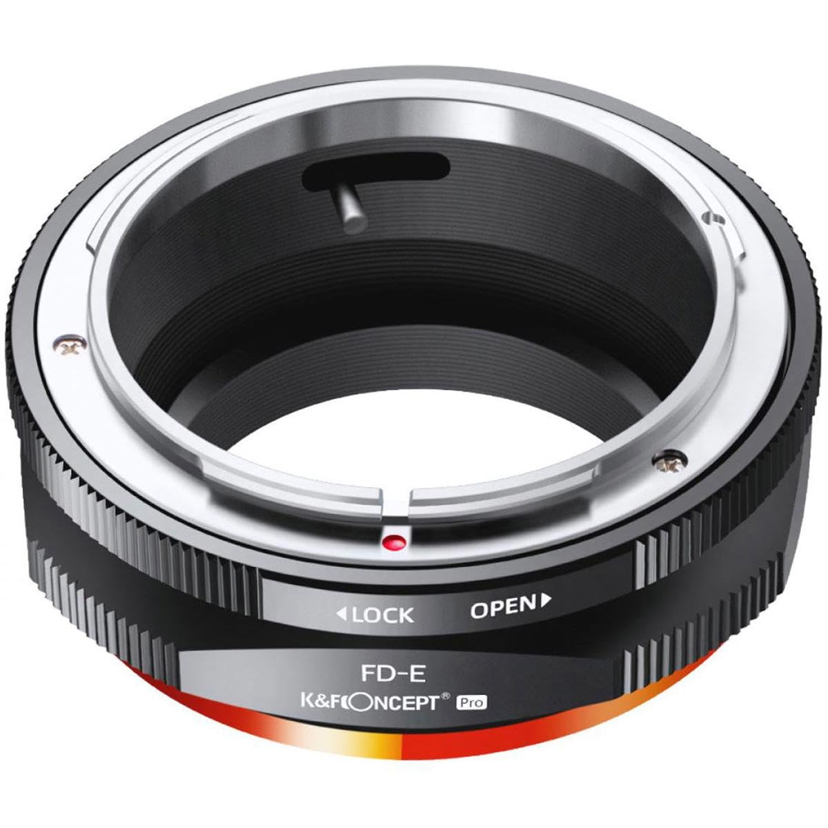 K&F Concept KF M13105 High-precision Lens Adapter Ring, Coated with Matte Paint, Orange Secondary Oxidation, FD-NEX PRO