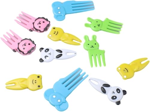 FDXGYH 30 piezas de palillos de alimentos en forma de animal colorido mini Bento decoración tenedores palillos de frutas para niños accesorios de