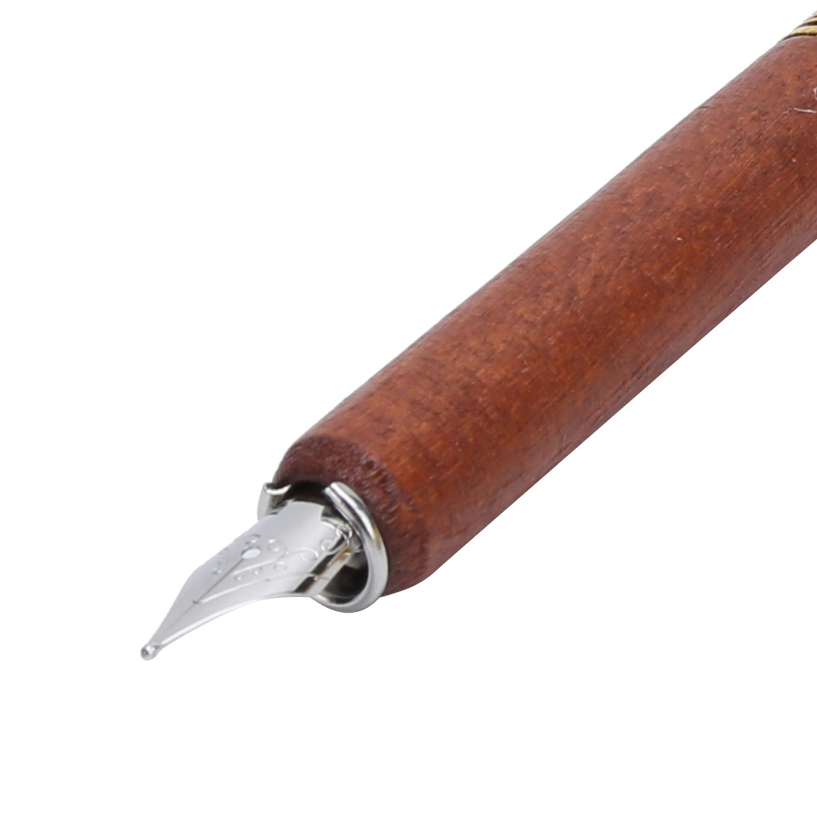 Set de Plumes Vintage pour Calligraphie et Dessin, Porte - Plume en Métal Rose, Plume à Tremper en Bois, Sceau à Cire et Pointes Artistiques, Idéal pour Artistes, Enseignants, (SP248011R bleu lac)