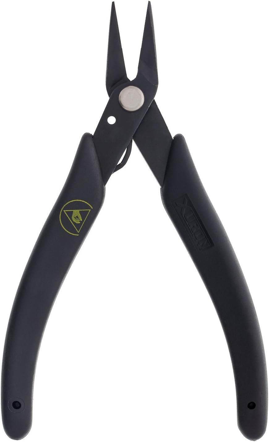 Xuron - 485SAS Long Nose - Serrated, ESD Safe Grips
