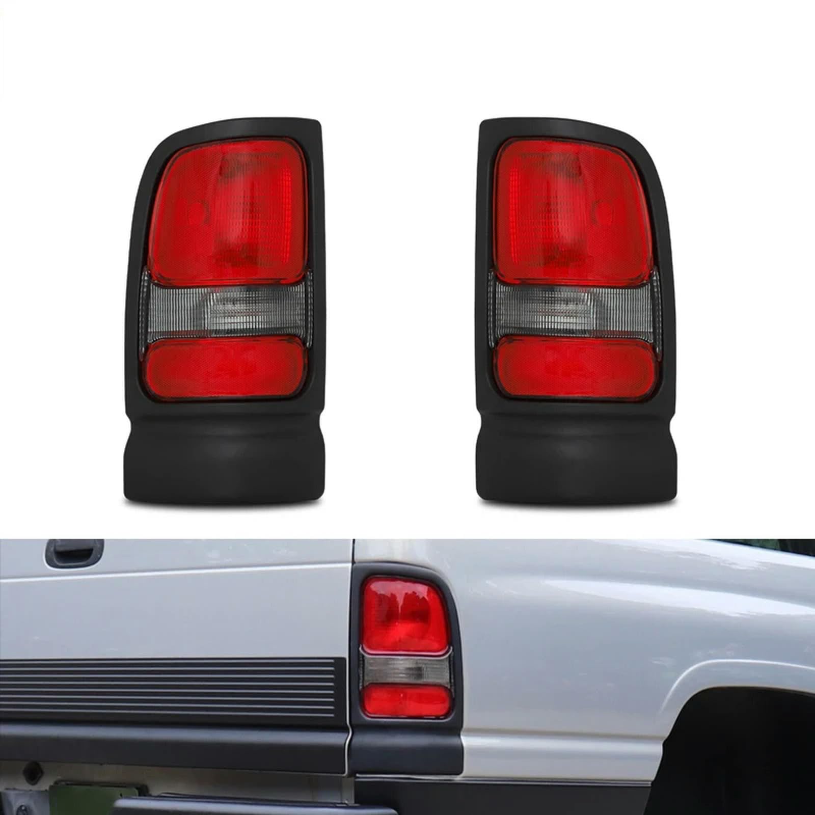 HZTKXADV Tail Light Cover Rear Lamp Housing Brake Light Without Bulbs for Dodge Ram 1500 1994-2001 for Ram 2500 3500 1994-2002