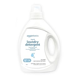 Amazon Basics Concentrated Liquid Laundry Detergent, Hypoallergenic, Free of Perfumes & Clear of Dyes, High Efficiency, 110 Loads, 82.5 Fl Oz (Previously Solimo)