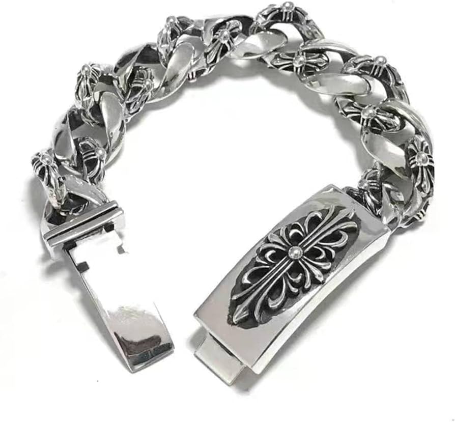 Amazon.co.jp: フローラル クロス ブレスレット シルバー 925