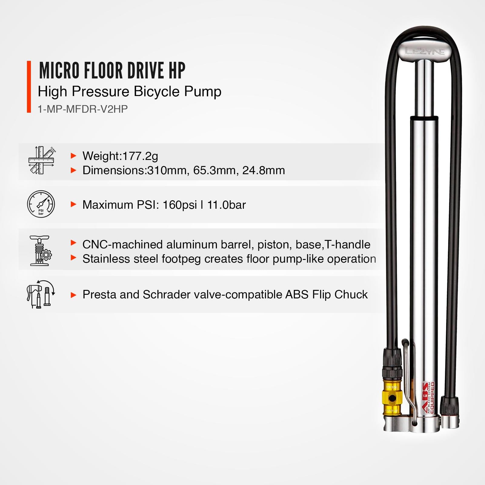Lezyne Micro Floor Drive HP