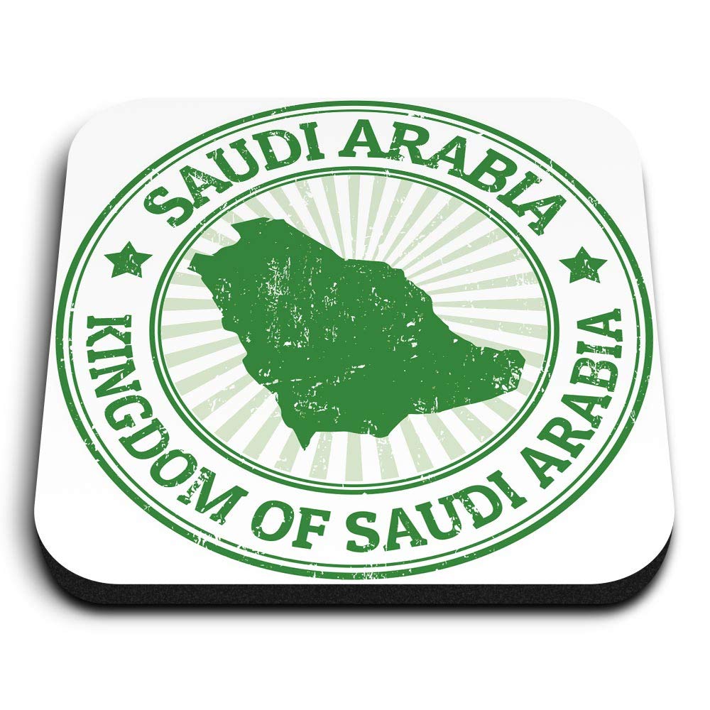 Destination Vinyl Ltd Multicolor 1 X Square Mdf Fridge Magnet - Kingdom Of Saudi Arabia Travel 9302