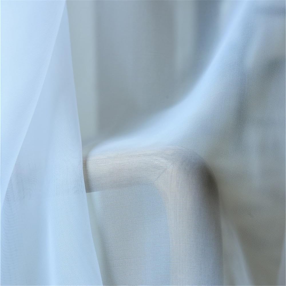 1 Panel Light Filtering White Tie Up Sheer Voile Curtain Rod Pocket Top
