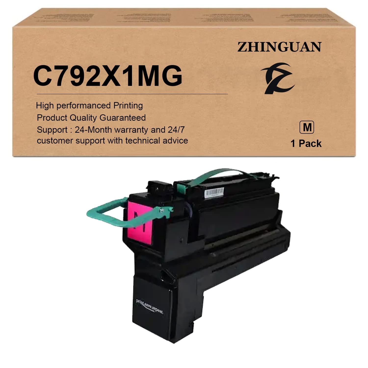Remanufactured C792X1MG C792 High Yield Toner Cartridge Works for C792 C792de C792dhe C792dte C792e Printers (1-Magenta)