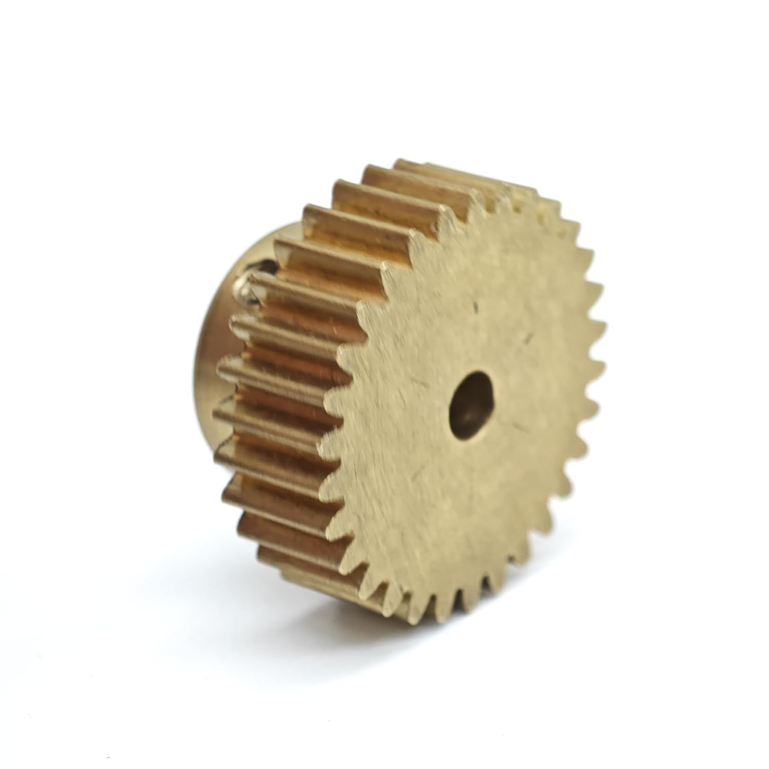 0.6M 80T Brass Spur Gear with Step 5mm Teeth Thick Straight Pinion 0.6 Module 80 Teeth Cylindrical Gear Mechanical(5mm bore)