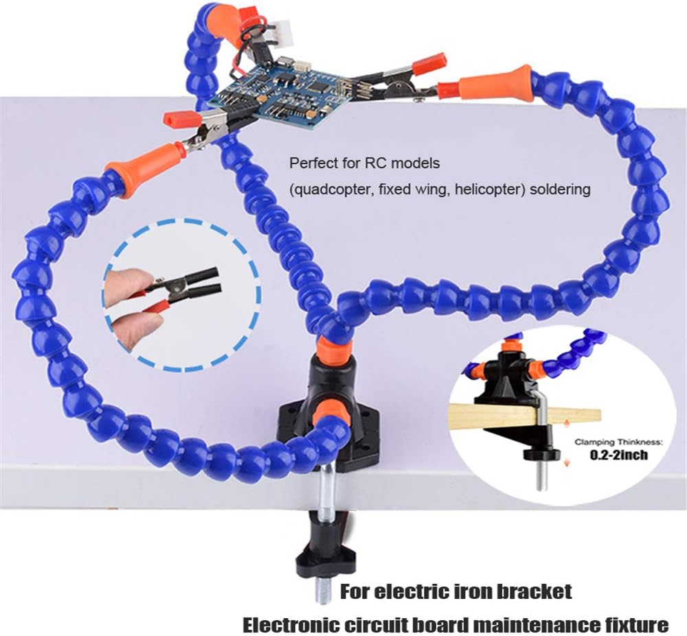 Exсluѕіvе Dіѕсоunt 80% оƒƒеr MAGLONG Helping Hands Soldering Station With 3 Flexible Arms Workshop Helping Station PCB Holder Tabletop Clamp Vise for Electronics Repair Jewelry Crafting