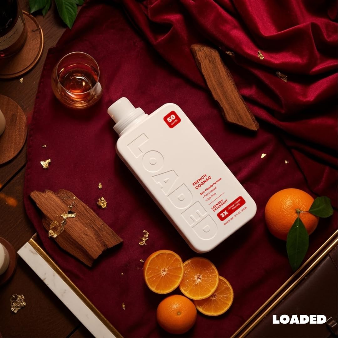 Loaded Laundry Detergent, Luxury Cologne Scented | 50 Loads | Leather & Oak | Skin-Friendly & Plant-Based | Made in USA | 32 oz - Image 5