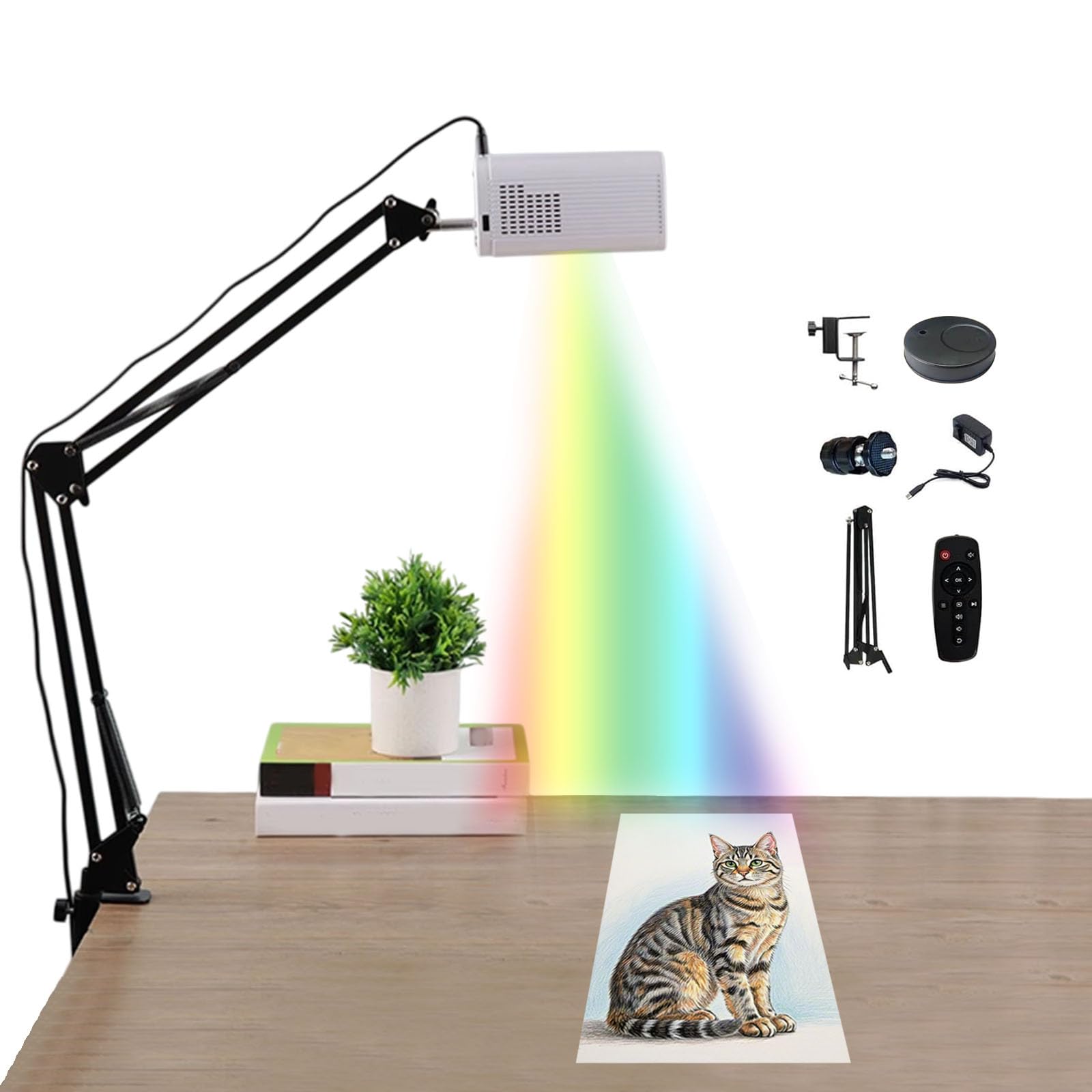 Buhelyc 1 Portable Art Projector Lamp Drawing Projector Sketch Wizard Drawing Sketching Tool For Tracing Painting