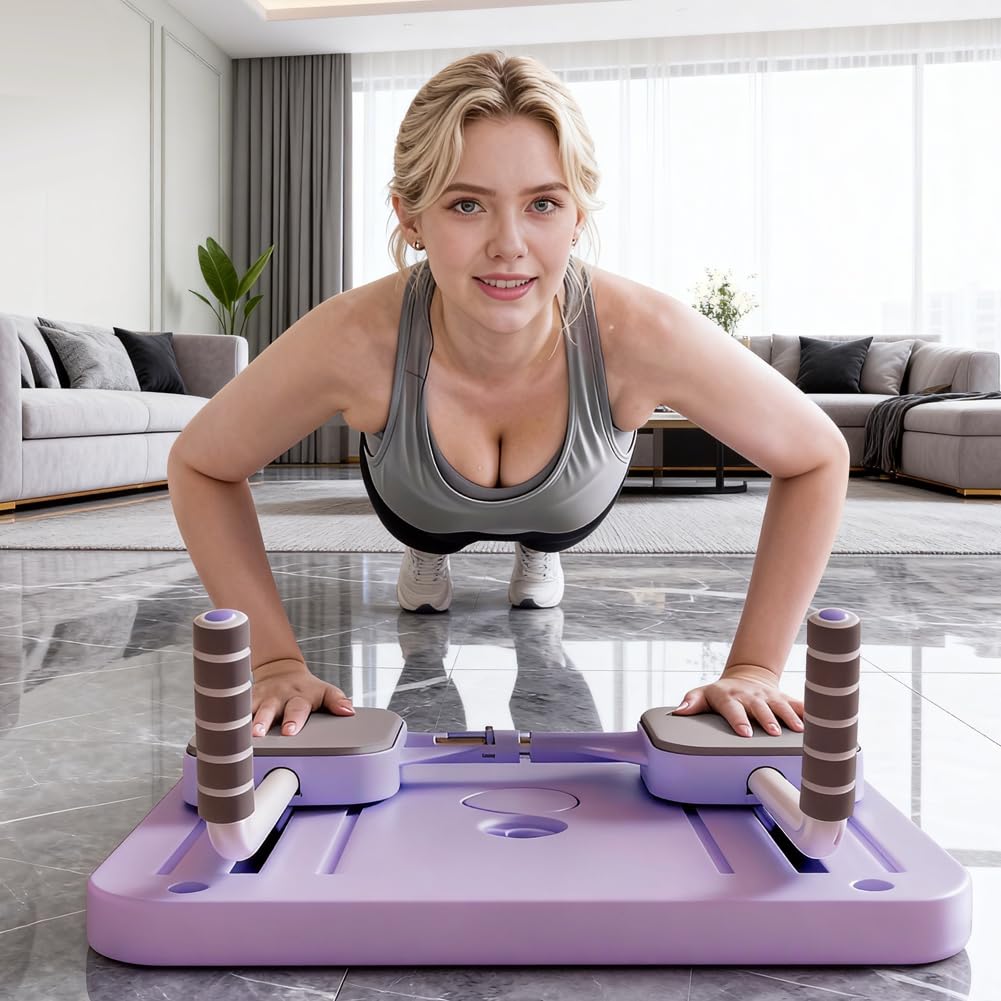 DASIAUTOEM Pilates Board, Pilates Reformer Set, Faltbarer Pilates Reformer Fitnessgeräte Für Zuhause, Bauch Trainingsgerät mit Automatischer Rückprall und Spannseil Für Home Workout Equipment