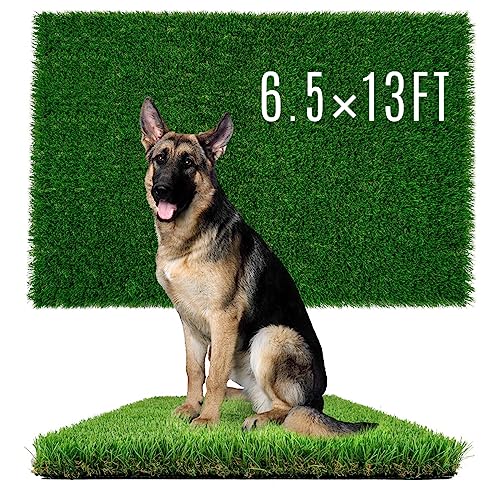 Image of Sunturf Fake Grass for Dogs Artificial Grass Turf Mats for Puppy Training Dog Pads Extra Large for Dogs 6.5x13FT Dog Supplies Reusable