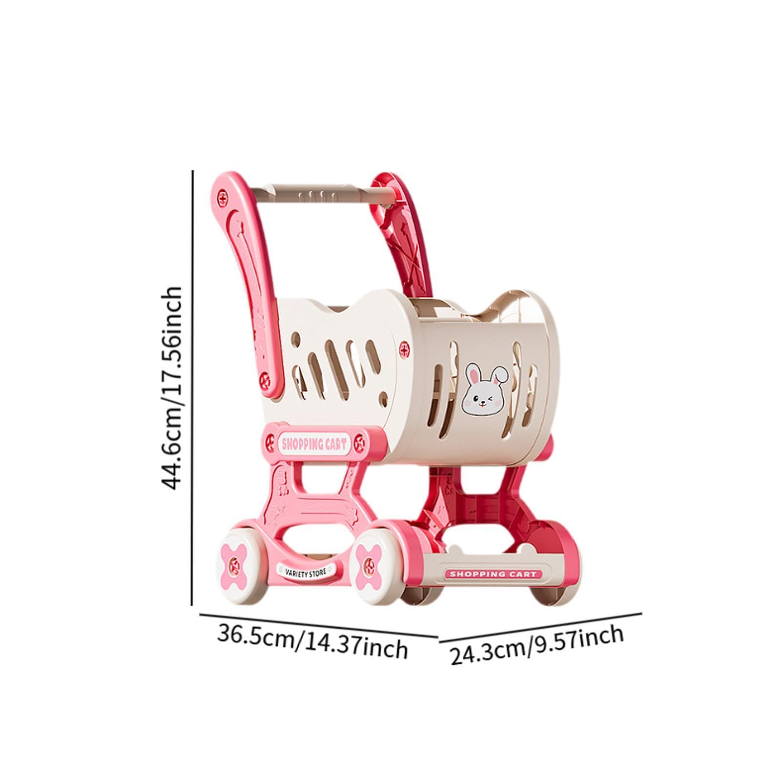 Harilla Carrelli della Spesa, Carrelli a Mano per Supermercati, Carrelli della Spesa Giocattolo, Giocattoli Interattivi per Bambini Piccoli per L'apprendi, Rosa