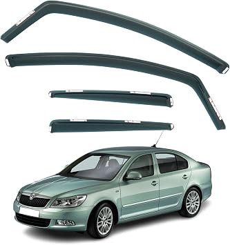4pcs Window Wind Deflectors For SKODA OCTAVIA 5-door Hatchback/Liftback 2005 2006 2007 2008 2009 2010 2011 2012 Models Rain Reflectors, Side Visors.