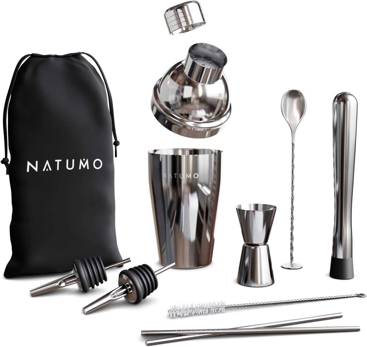 NATUMO Cocktail Making Set Basic Set with Cobbler Professional