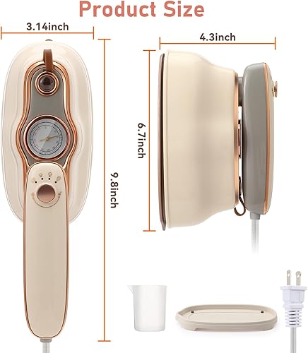 Miniatura 7 de Biupky - Mini plancha de vapor para ropa, vaporizador portátil para ropa, plancha de viaje, micro plancha de vapor, mini vaporizador de mano,