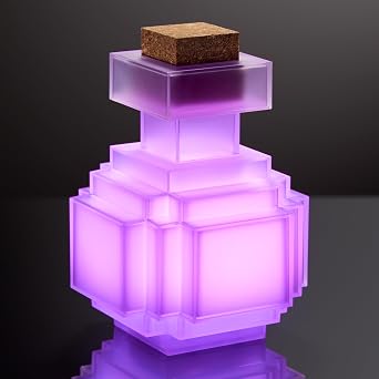The Noble Collection Minecraft Potion Bottle LED Color Changing | Minecraft Life Size Prop Replica Collector Replica - Potion Bottle LED Color Changing