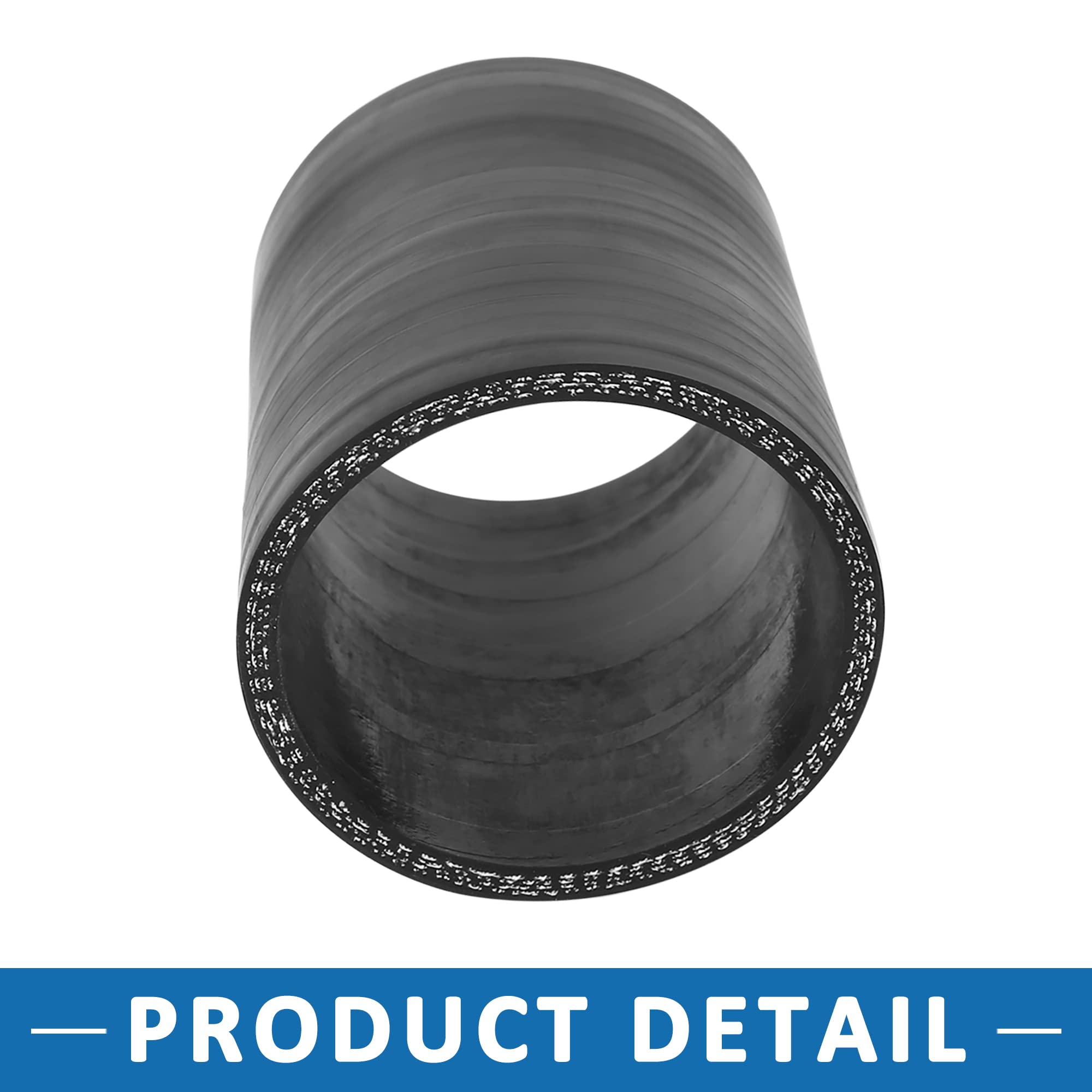 A ABSOPRO Auto Dritto Tubo Flessibile Accoppiatore Intercooler Tubo 65mm Nero Silicone
