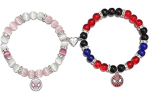 Matching Spider Bracelets for Couples - Best Friend Christmas Matching Heart Charm Bracelets