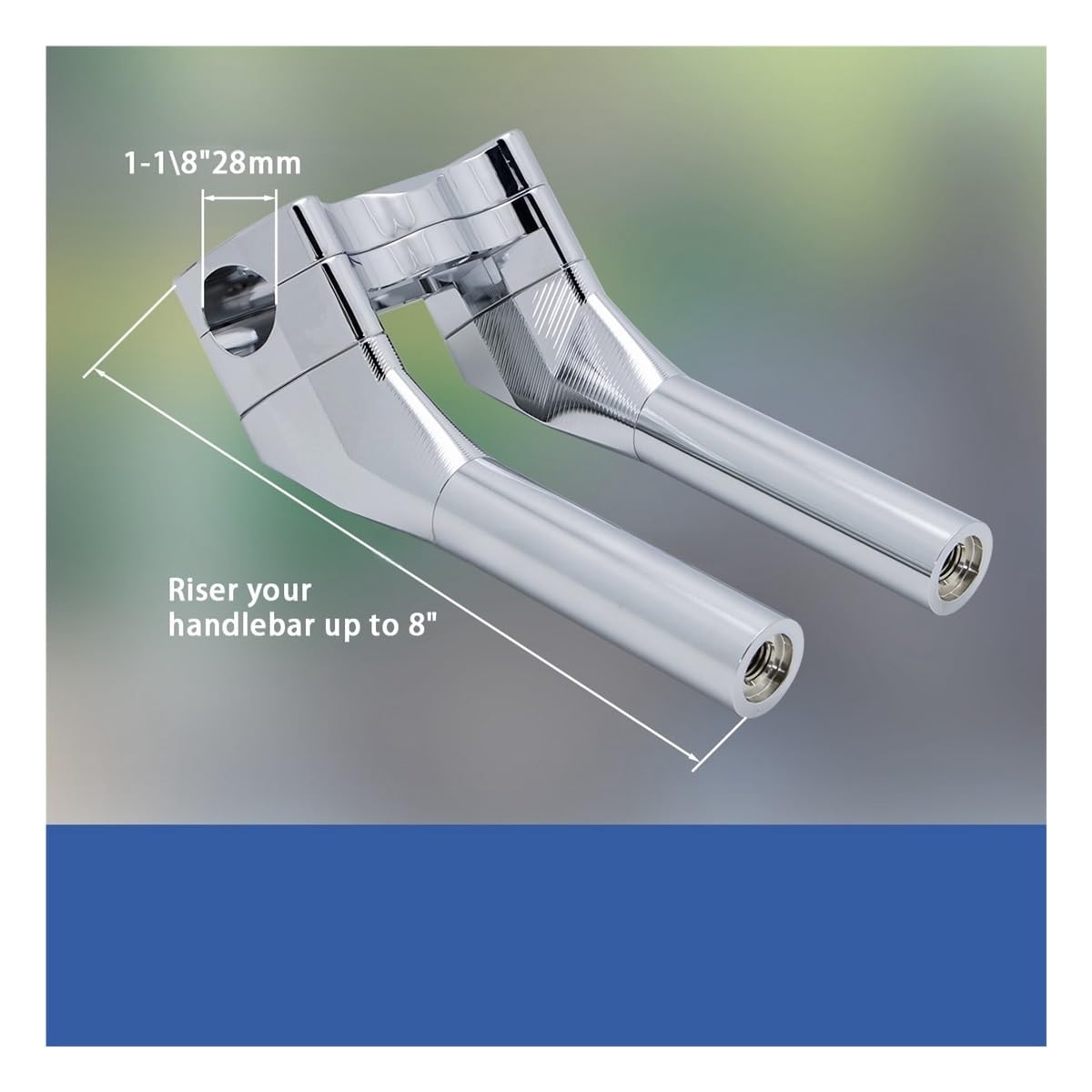 Amazon | ハンドルバーライザー 1-1/8インチ Tバー プルバック