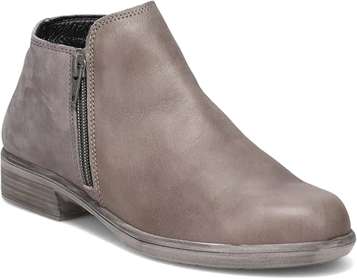 NAOT Footwear - Botín de tobillo para mujer con plantilla de corcho y soporte de arco - doble cremallera - tacón bajo - comodidad y apoyo - ligero y