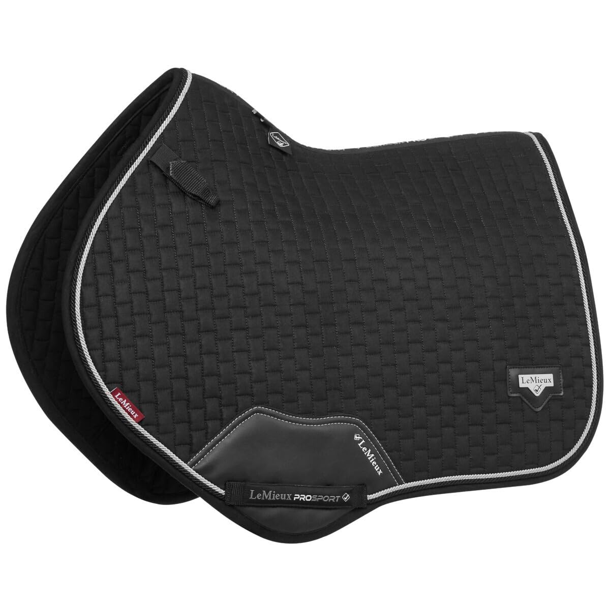 LeMieux Puissance Suede Close Contact Square - Equestrian Saddle Pad - Breathable - Black - Small/Medium โ image 1