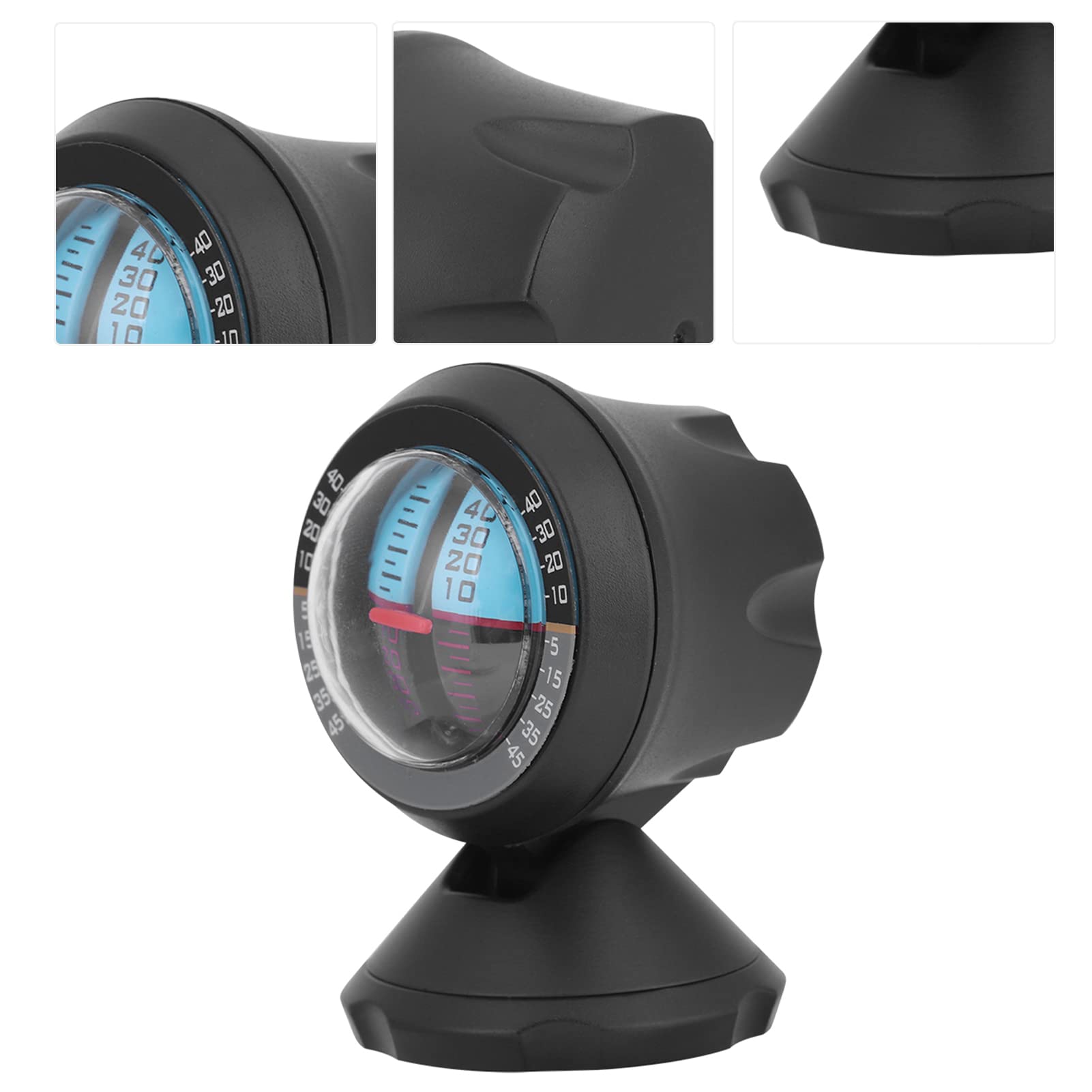 FTVOGUE Inclinomètre de Voiture Noir Indicateur de Niveau Mesure d'Inclinaison d'Angle pour Véhicule
