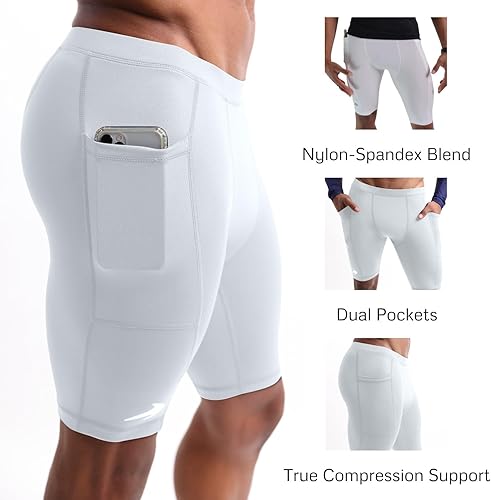 Miniatura 3 de CompressionZ Pantalones cortos de compresión para hombre, ropa interior deportiva de compresión de elastano