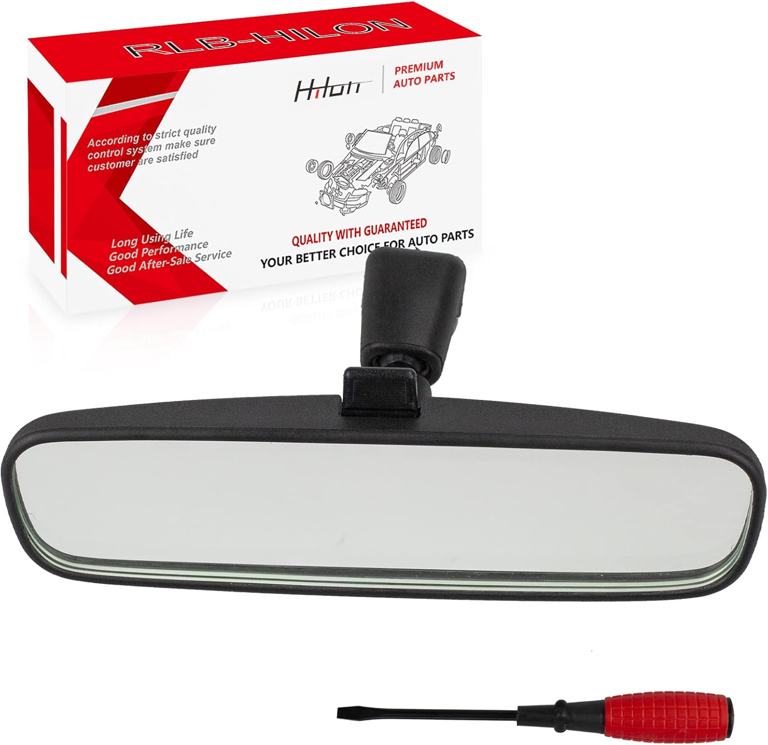 RLB-HILON Interior Rear View Mirror Compatible with Nissan Rogue Altima NV1500 NV2500 NV3500 Frontier Tiida Sentra and More