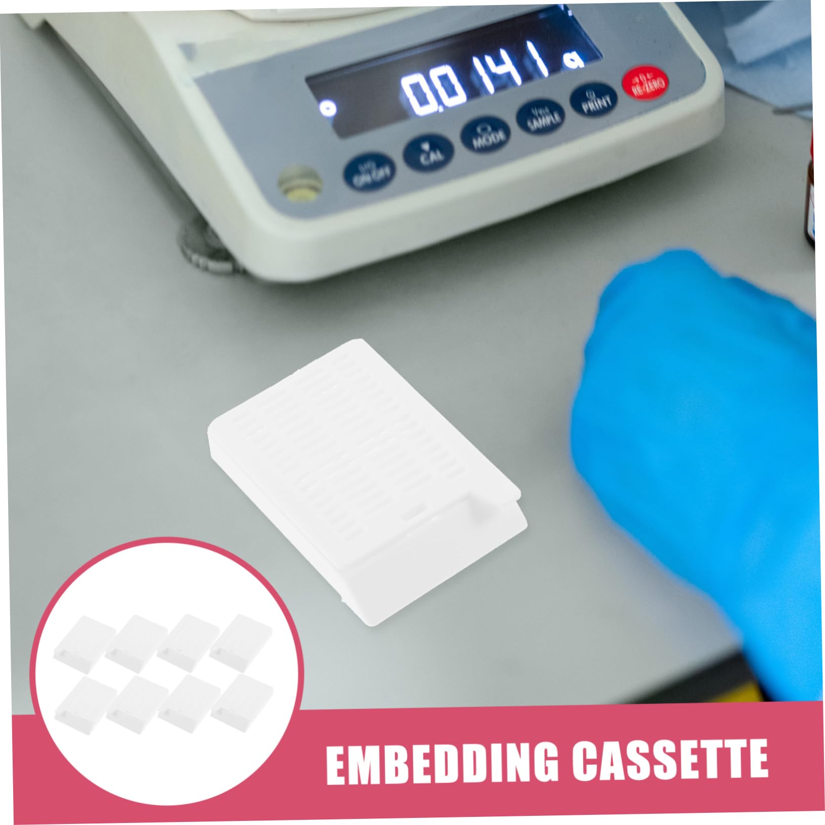 PartyKindom Scientific Cassette Set 200 Pcs Tissue Embedding Cassette Square Hole Cover Lids Histology Supply - Image 8