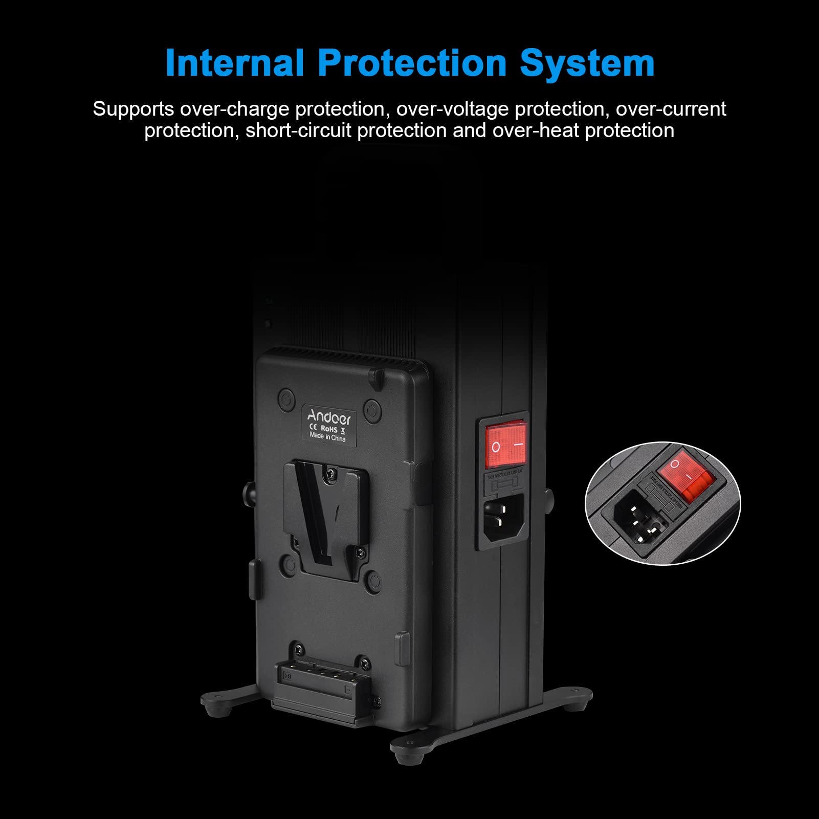 Amazon.co.jp: BUZHI v lock battery charger V バッテリー充電器