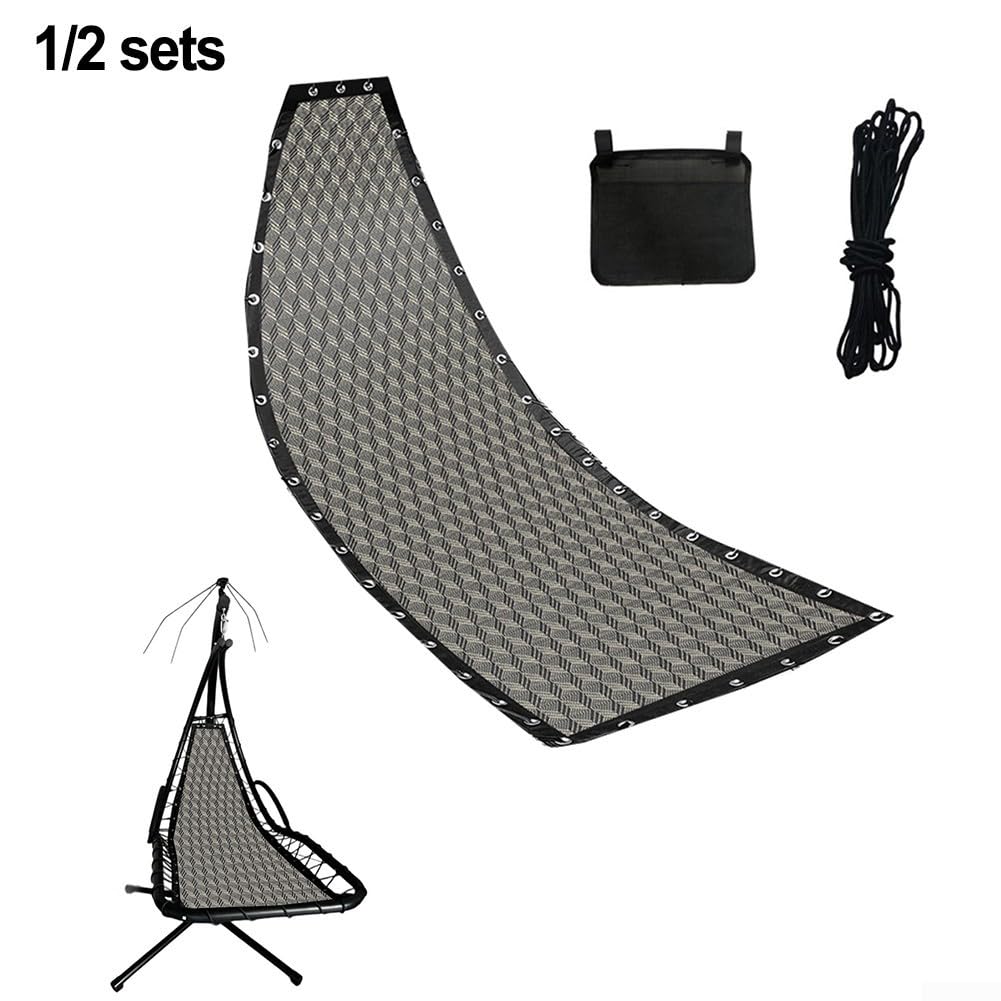 Tela de repuesto para silla columpio colgante con material textileno, dimensiones 64 x 197 x 23 cm para un mejor soporte de asiento (2 piezas sin bolsillos)