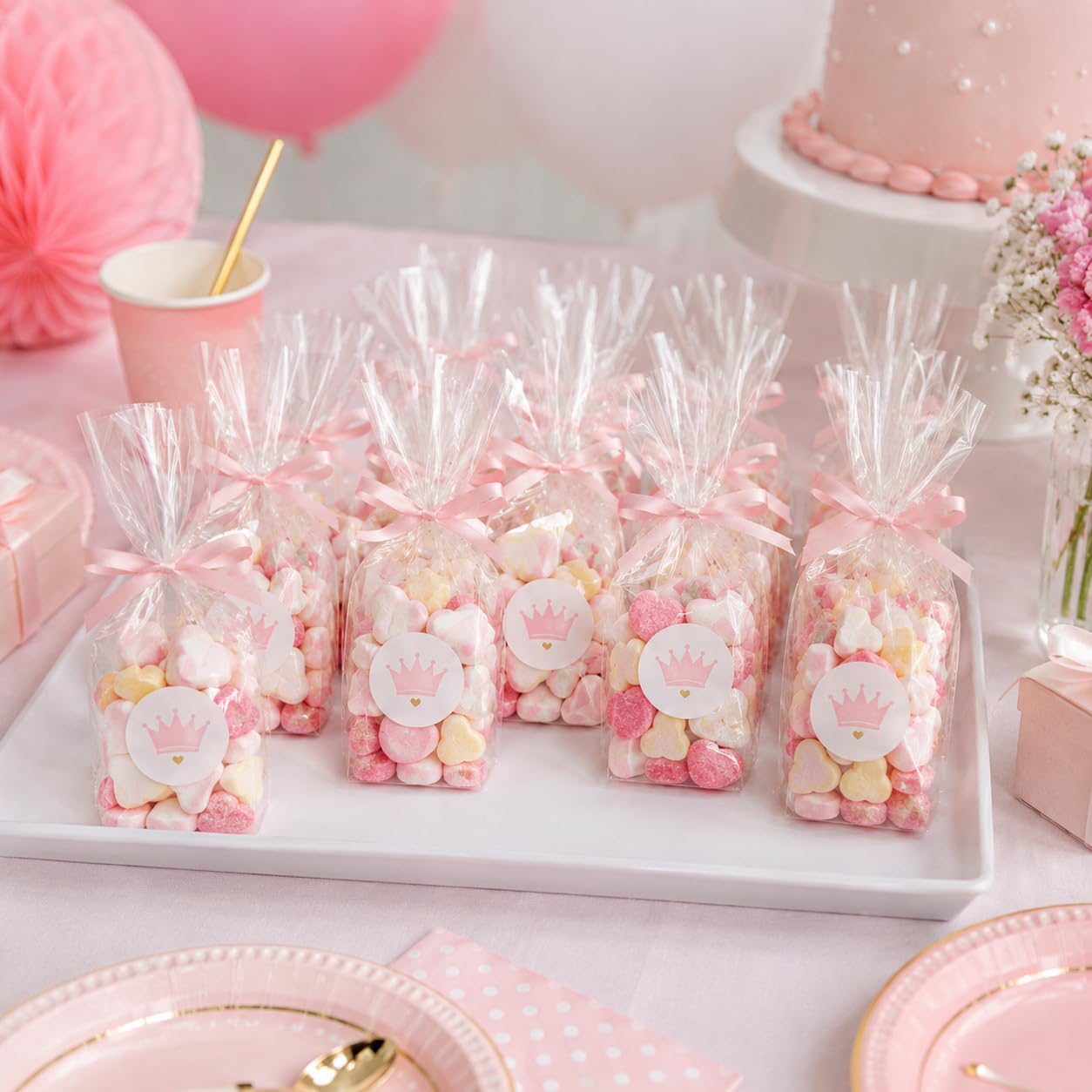 Palucart, 600 Bustine in cellophane trasparente 25x15cm bustina trasparente confetti