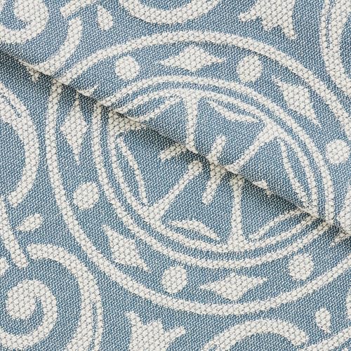 Colcha jacquard azul cerúleo de matrimonio con dos fundas de almohada 4