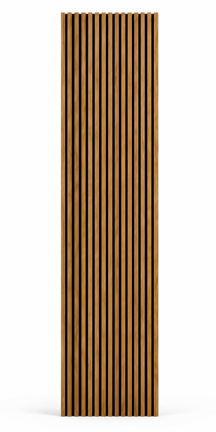 FUTURAzeta-Pannelli Acustici Decorativi in MDF 60x275 cm finitura TEAK– Doghe Flessibili Fonoassorbenti – Rivestimento Parete Design Moderno – Riduce Eco e Rumore – Facile Installazione