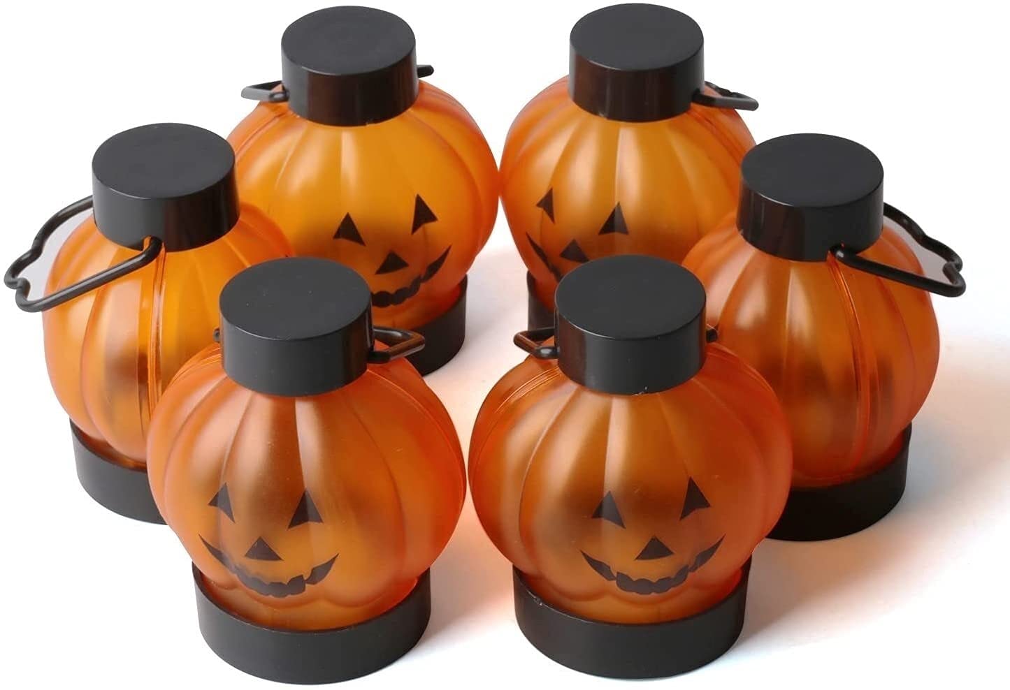 Luci Jack-O'-Lantern Per Halloween - Confezione Da 12 Candele LED A Batteria A Forma Di Zucca - Luce Tremolante Realistica Per Decorazioni Interne - 2