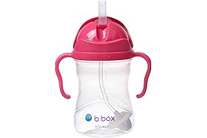 B Box Water Bottle with Straw for Baby: Weighted, No Spill, Easy Grip