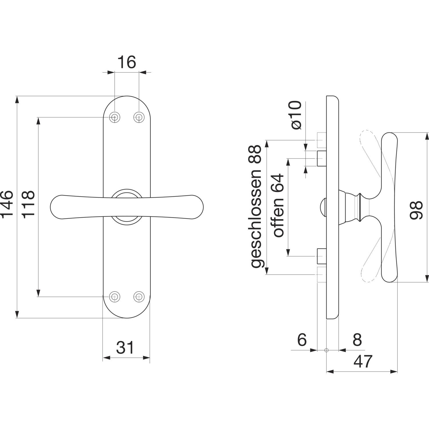 Fenstertrieb ELEGANT 521 - gebogen, Messing poliert, 1 Stück | Fenstergriff / Beschläge