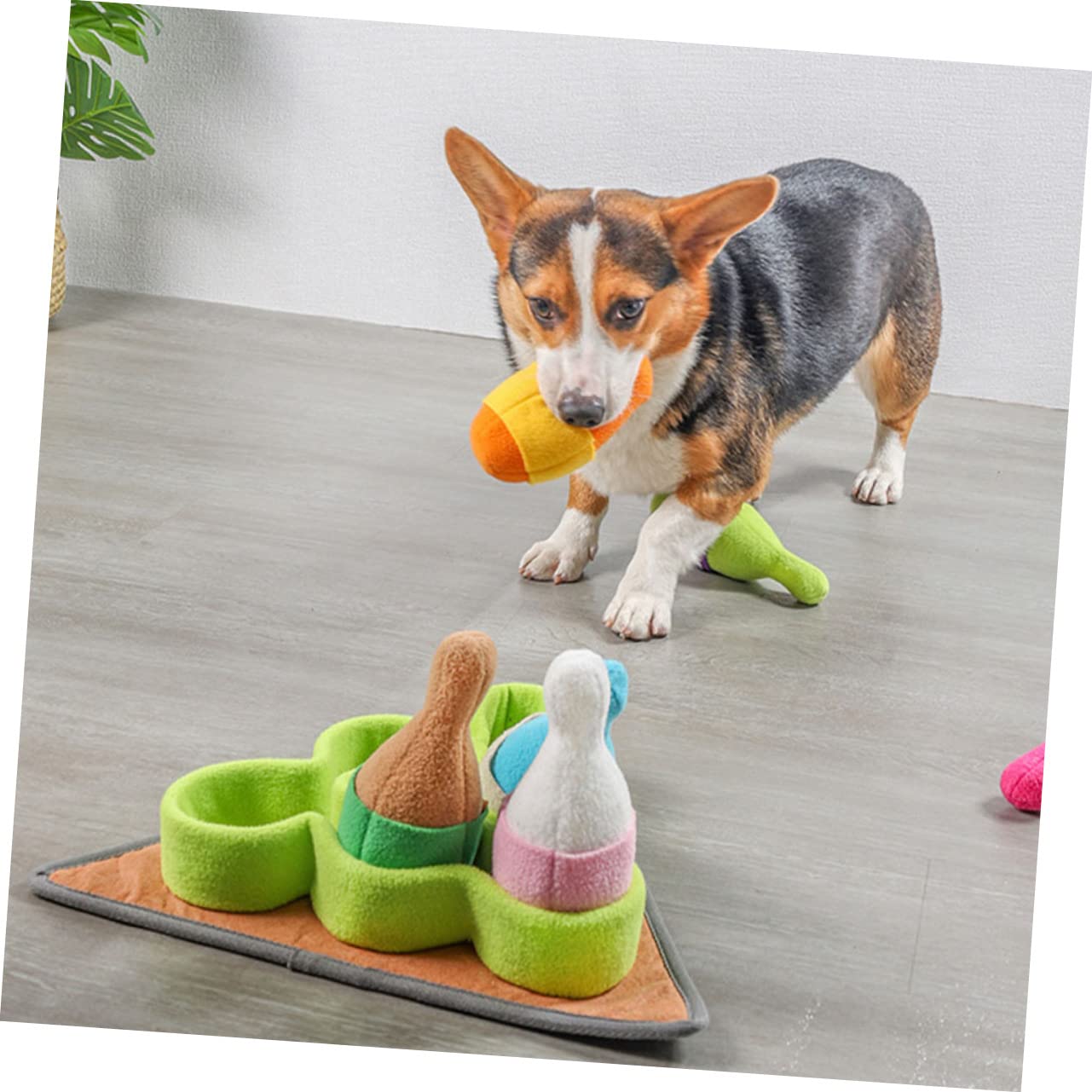 BESPORTBLE Tappeto Sensoriale Cane per Cani, Giocattolo Olfattivo a Forma di Bowling in Pile Polare, Resistente All’usura, per Addestramento e Attività